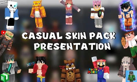 A pack of skins can help you to improve your Minecraft feel a little, but you can also use the skins for drip upgrade. . Casual skin pack apk